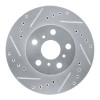 R1 86-89 Toyota Celica Front Left Drilled & Slotted Silver Brake Rotor