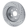 R1 86-89 Toyota Celica Front Left Drilled & Slotted Silver Brake Rotor