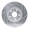 R1 86-89 Toyota Celica Front Left Drilled & Slotted Silver Brake Rotor