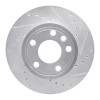 R1 92-95 Volkswagen EuroVan Front Right Drilled & Slotted Silver Brake Rotor EDZ-74040R