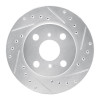 R1 86-89 Toyota Celica Front Right Drilled & Slotted Silver Brake Rotor EDZ-76026R