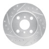 R1 86-89 Toyota Celica Front Left Drilled & Slotted Silver Brake Rotor EDZ-76026L