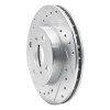 R1 86-89 Toyota Celica Front Left Drilled & Slotted Silver Brake Rotor EDZ-76026L