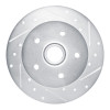 R1 86-91 Volkswagen VanAGON Front Right Drilled & Slotted Silver Brake Rotor