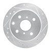 R1 84-88 Toyota Cressida Rear Right Drilled & Slotted Silver Brake Rotor