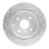 R1 84-88 Toyota Cressida Rear Right Drilled & Slotted Silver Brake Rotor