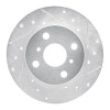 R1 84-88 Chevrolet Nova Front Right Drilled & Slotted Silver Brake Rotor