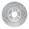 R1 72-78 Volkswagen Type 2 Front Right Drilled & Slotted Silver Brake Rotor