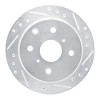 R1 83-84 Toyota Cressida Rear Right Drilled & Slotted Silver Brake Rotor