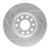 R1 05-15 Volkswagen Jetta Sedan Front Right Drilled & Slotted Silver Brake Rotor