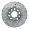 R1 05-15 Volkswagen Jetta Sedan Front Left Drilled & Slotted Silver Brake Rotor