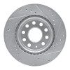 R1 05-15 Volkswagen Jetta Sedan Front Left Drilled & Slotted Silver Brake Rotor