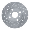R1 83-90 Toyota Tercel Front Left Drilled & Slotted Silver Brake Rotor