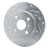 R1 83-90 Toyota Tercel Front Left Drilled & Slotted Silver Brake Rotor