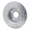 R1 83-90 Toyota Tercel Front Left Drilled & Slotted Silver Brake Rotor