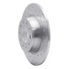 R1 05-25 Audi A3 Rear Right Drilled & Slotted Silver Brake Rotor