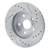 R1 83-86 Toyota Camry Front Left Drilled & Slotted Silver Brake Rotor