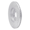 R1 06-25 Audi Q3 Rear Right Drilled & Slotted Silver Brake Rotor