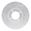 R1 81-82 Toyota Cressida Front Right Drilled & Slotted Silver Brake Rotor