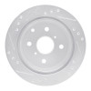 R1 82-85 Toyota Celica Rear Right Drilled & Slotted Silver Brake Rotor