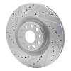 R1 06-13 Audi S3 (Mexico) Front Left Drilled & Slotted Silver Brake Rotor