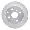 R1 82-85 Toyota Celica Rear Left Drilled & Slotted Silver Brake Rotor