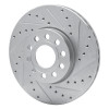 R1 05-25 Audi A3 (Mexico) Front Right Drilled & Slotted Silver Brake Rotor
