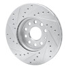R1 05-25 Audi A3 (Mexico) Front Right Drilled & Slotted Silver Brake Rotor