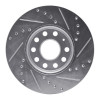 R1 05-25 Audi A3 (Mexico) Front Left Drilled & Slotted Silver Brake Rotor