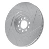 R1 04-06 Audi TT Quattro Left Front Drilled & Slotted Silver Brake Rotor