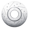 R1 79-81 Toyota Celica Front Left Drilled & Slotted Silver Brake Rotor