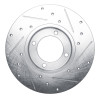 R1 79-81 Toyota Celica Front Left Drilled & Slotted Silver Brake Rotor