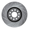 R1 02-05 Volkswagen Passat (USA/Canada) Front Left Drilled & Slotted Silver Brake Rotor