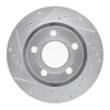 R1 99-05 Audi A6 Quattro Rear Left Drilled & Slotted Silver Brake Rotor