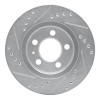 R1 00-06 Audi TT Quattro Rear Right Drilled & Slotted Silver Brake Rotor