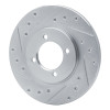 R1 80-83 Toyota Corolla (US/Canada) Front Left Drilled & Slotted Silver Brake Rotor