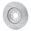 R1 00-06 Audi TT Front Left Drilled & Slotted Silver Brake Rotor