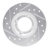R1 80-82 Toyota Tercel Front Right Drilled & Slotted Silver Brake Rotor