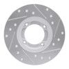 R1 80-82 Toyota Tercel Front Left Drilled & Slotted Silver Brake Rotor