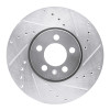 R1 98-18 Audi A1 (Mexico) Front Right Drilled & Slotted Silver Brake Rotor