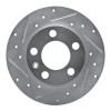 R1 98-24 Audi A1 (Mexico) Rear Left Drilled & Slotted Silver Brake Rotor