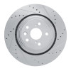 R1 20-25 Lexus RX350 Front Right Drilled & Slotted Silver Brake Rotor