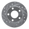 R1 96-05 Audi A4 Quattro Rear Left Drilled & Slotted Silver Brake Rotor