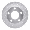 R1 92-05 Audi A6 (Mexico) Rear Right Drilled & Slotted Silver Brake Rotor