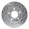 R1 92-05 Audi A6 (Mexico) Rear Left Drilled & Slotted Silver Brake Rotor