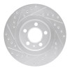 R1 92-95 Volkswagen Jetta Sedan Front Right Drilled & Slotted Silver Brake Rotor