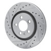 R1 92-95 Volkswagen Jetta Sedan Front Left Drilled & Slotted Silver Brake Rotor