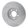 R1 92-95 Volkswagen Jetta Sedan Front Left Drilled & Slotted Silver Brake Rotor