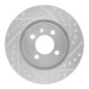 R1 90-93 Volkswagen Passat (USA/Canada) Front Right Drilled & Slotted Silver Brake Rotor