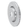 R1 90-93 Volkswagen Passat (USA/Canada) Front Right Drilled & Slotted Silver Brake Rotor